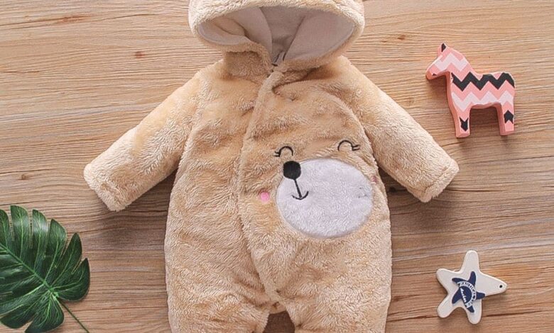 Thesparkshop.in product bear design long sleeve baby jumpsuit